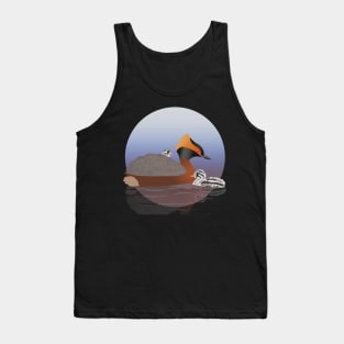 Horned grebe with chicks Tank Top